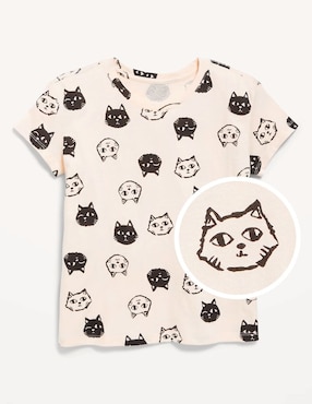 Playera Old Navy manga corta para niña