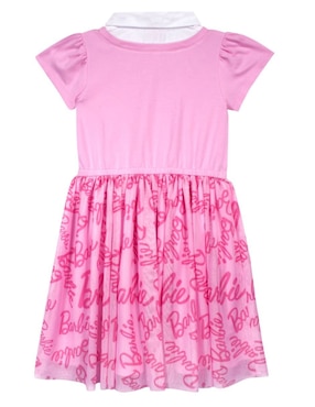 Vestido Barbie manga regular para niña