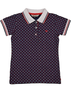 Playera tipo polo Ferrioni Mony de algodón para niña