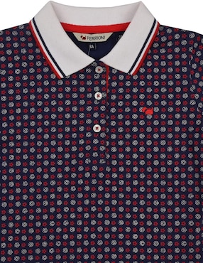 Playera tipo polo Ferrioni Mony de algodón para niña