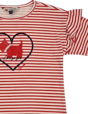 Playera Ferrioni Anah manga larga para niña