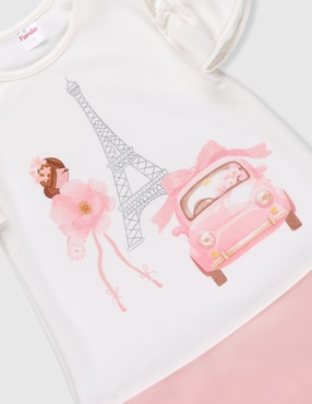Vestido Fiorella manga volantes para niña