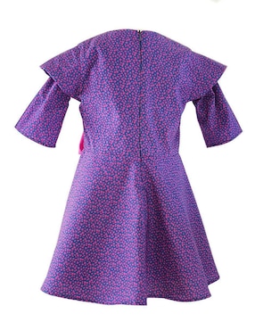 Vestido Carana Flor Maple manga tulipán para niña