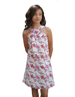 Vestido Carana Flor Granate para niña