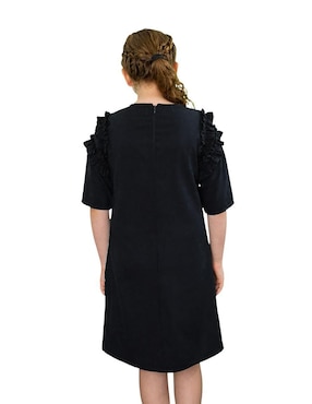 Vestido Carana Lana Fría manga regular para niña