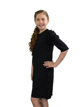 Vestido Carana Lana Fría manga regular para niña