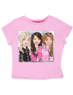 Playera Barbie Barbie manga corta para niña