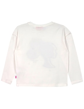 Playera Barbie manga larga para niña
