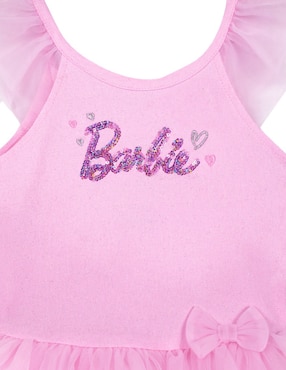 Vestido Barbie sin manga para niña