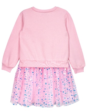 Vestido Barbie manga larga con puño para niña