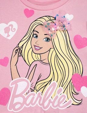 Vestido Barbie manga larga con puño para niña