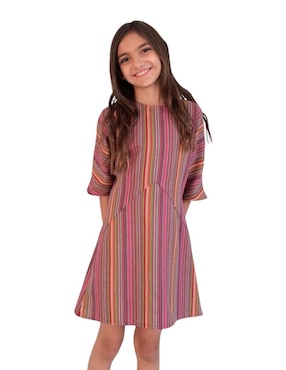 Vestido Carana Étnico manga kimono para niña