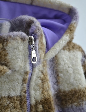 Abrigo Flory de algodón capucha y bolsa para niña