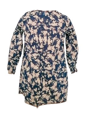 Vestido Carana Flor Beige manga con puño para niña