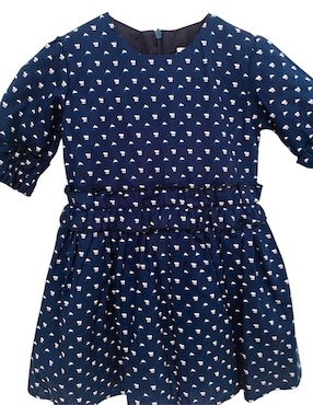 Vestido Carana Delfines y Gatitos manga regular para niña