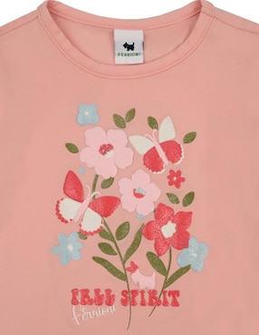 Playera Ferrioni Freesy manga corta para niña