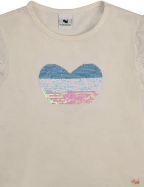 Playera Ferrioni Alba manga corta para niña