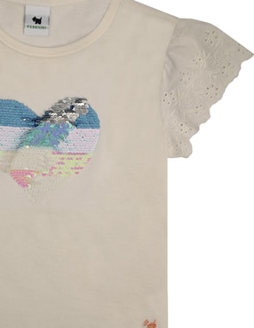 Playera Ferrioni Alba manga corta para niña