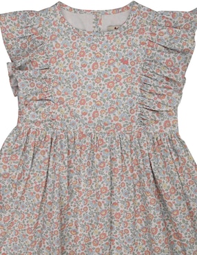 Vestido Ferrioni Sunrise manga volantes para niña