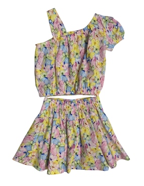 Conjunto casual Fiorella de algodón para niña