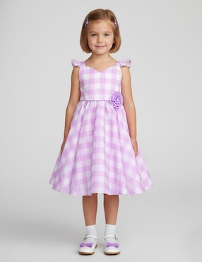 Vestido Gerat manga volantes para niña