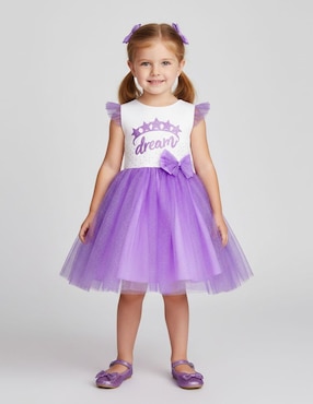 Vestido Gerat manga volantes para niña