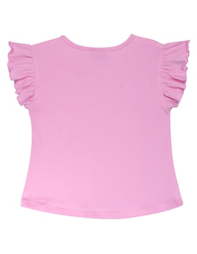 Playera Barbie manga corta para niña
