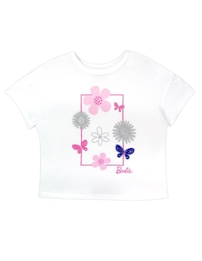 Playera Barbie Barbie manga corta para niña