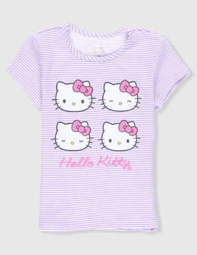 Playera Hello Kitty Hello Kitty manga corta para niña