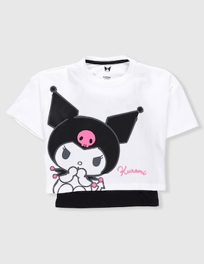 Set playera Hello Kitty Kuromi manga corta para niña
