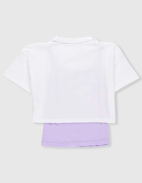 Playera Hello Kitty Kuromi manga corta para niña
