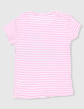 Playera disney stitch manga corta para niña