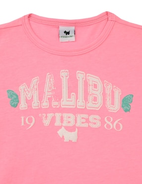 Playera Ferrioni Malibu manga corta para niña