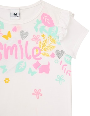 Playera Ferrioni Bellisa manga corta para niña