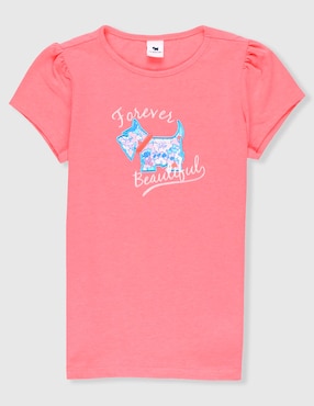 Playera ferrioni manga corta para niña