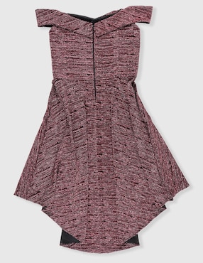 Vestido Pink & Violet hombros descubiertos para niña
