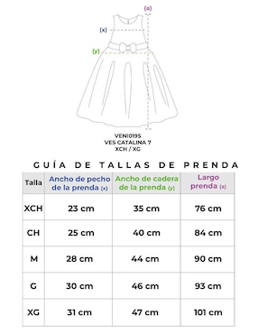 Vestido Flory Catalina sin manga para niña