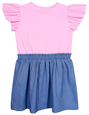 Vestido Barbie manga volantes para niña