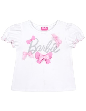 Playera Barbie Barbie manga corta para niña