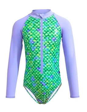 Traje de baño completo Mermaids 123 Green Scales Sirena para niña