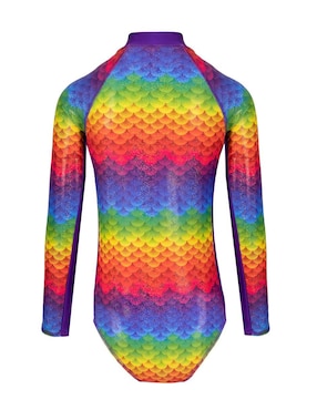Traje de baño completo Mermaids 123 Funny Rainbow Sirena para niña