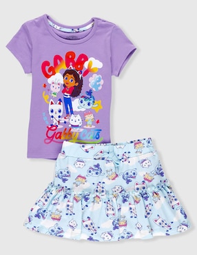 Conjunto Gabby's Dollhouse de algodón para niña
