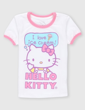 Playera Hello Kitty Hello Kitty manga corta para niña