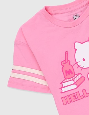 Playera Hello Kitty Hello Kitty manga corta para niña