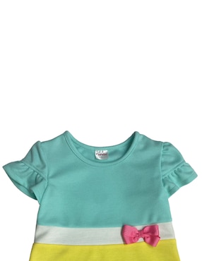 Vestido Fiorella manga regular para niña