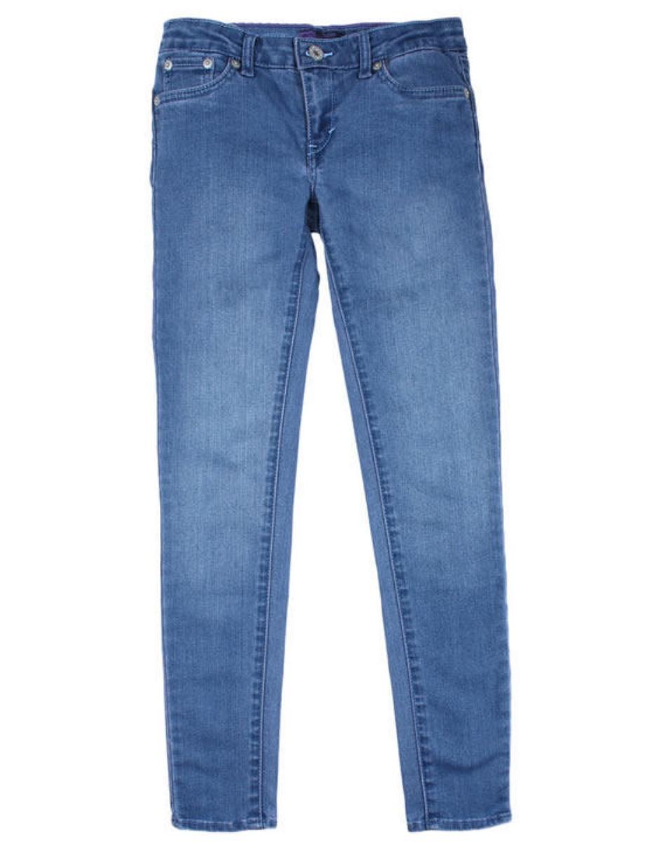 intermitente anunciar Oblicuo Levi's Pantalón Corte Ajustado Azul Medio para Niña | Liverpool.com.mx