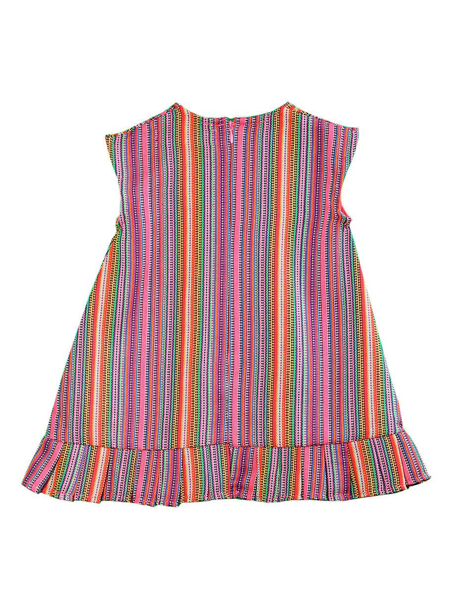 Vestido manga cap para niña