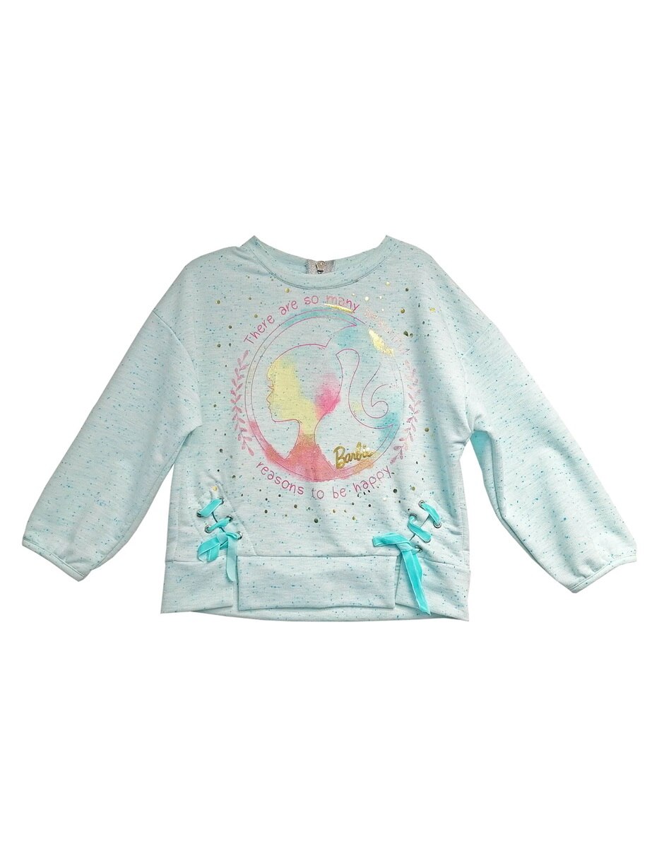 Sudadera jaspeada Barbie para niña en Liverpool