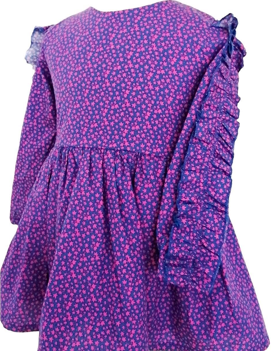 Vestido manga regular para niña