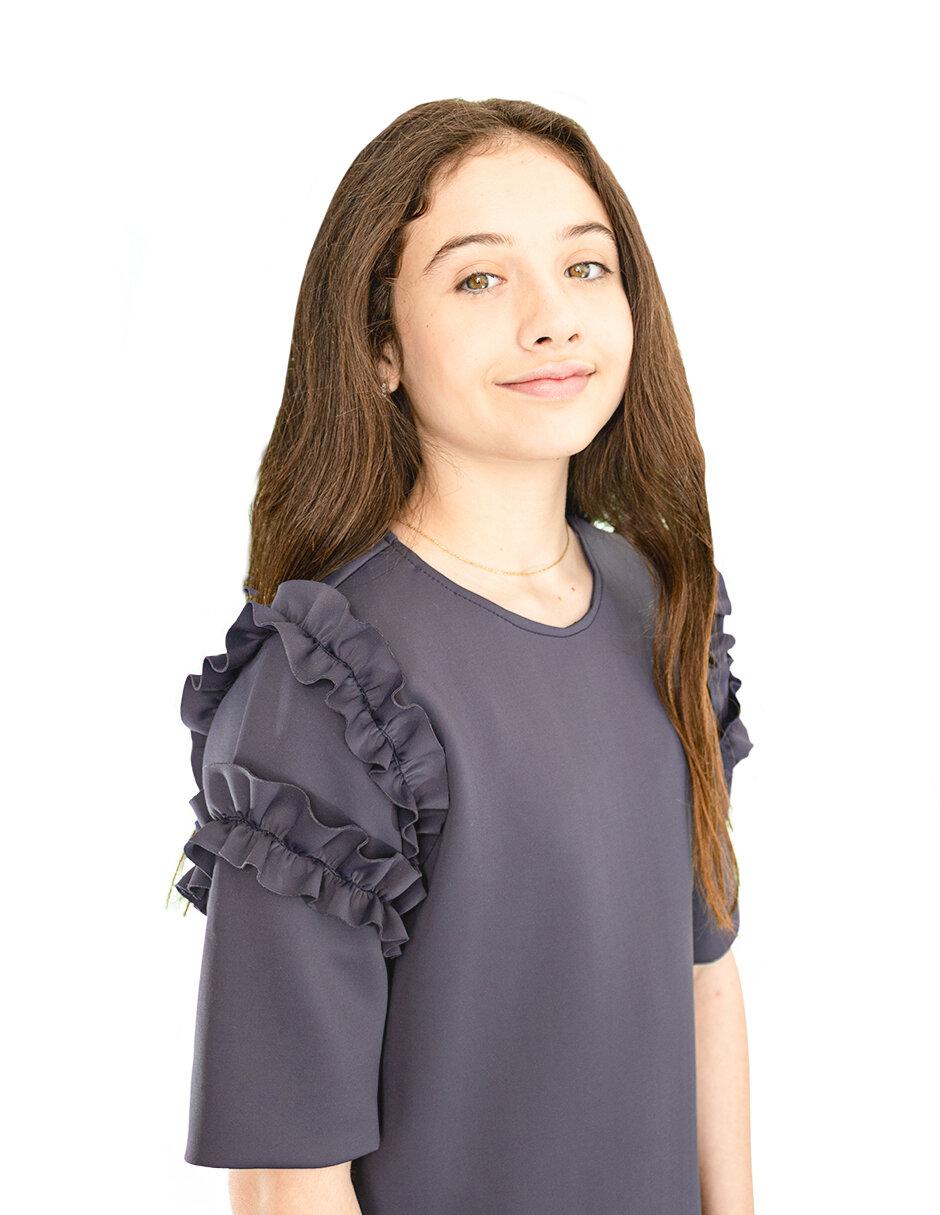 Vestido manga regular para niña 3